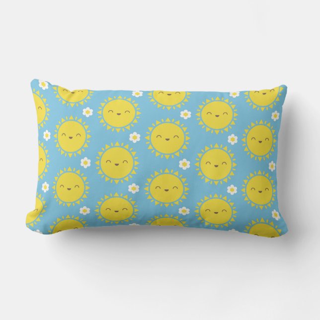 Coussin Rectangle Jours ensoleillés de Kawaii (Recto)