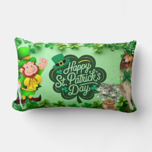 Coussin Rectangle Joyeuse Saint-Patrick avec notre Helena