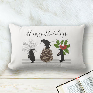 Coussin Rectangle Joyeuses Fêtes Mignon Drôle Noël Manchot