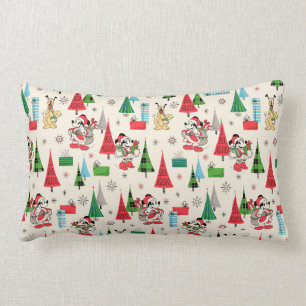 Coussin Rectangle Joyeuses Fêtes Motif carreauté mignon de Mickey