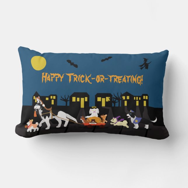 Coussin Rectangle Joyeux coup ou traitement ! (Recto)