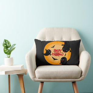 Coussin Rectangle Joyeux fantôme d'Halloween