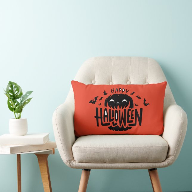 Coussin Rectangle Joyeux Halloween (Chaise)