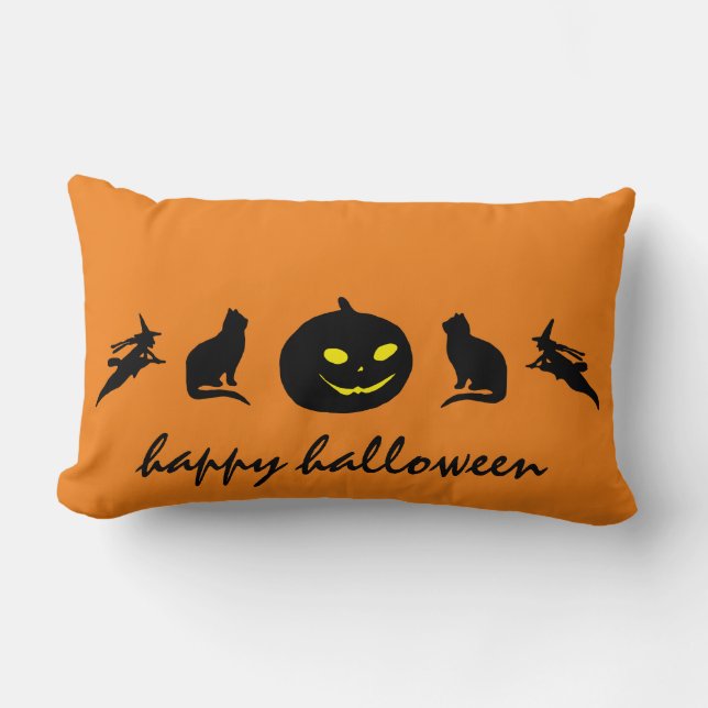 Coussin Rectangle Joyeux Halloween (Recto)