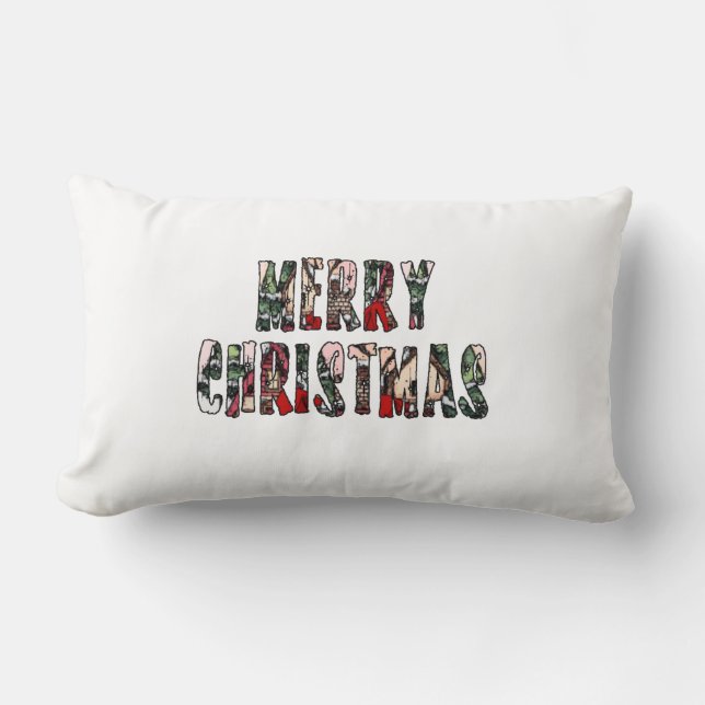 Coussin Rectangle Joyeux Noël (Recto)