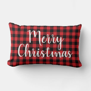 Coussin Rectangle Joyeux Noël Buffalo Check Holiday