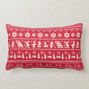 Coussin Rectangle Joyeux Noël Motif flocon de neige Mickey Mouse