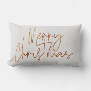 Coussin Rectangle Joyeux Noël rose or hollyday letting