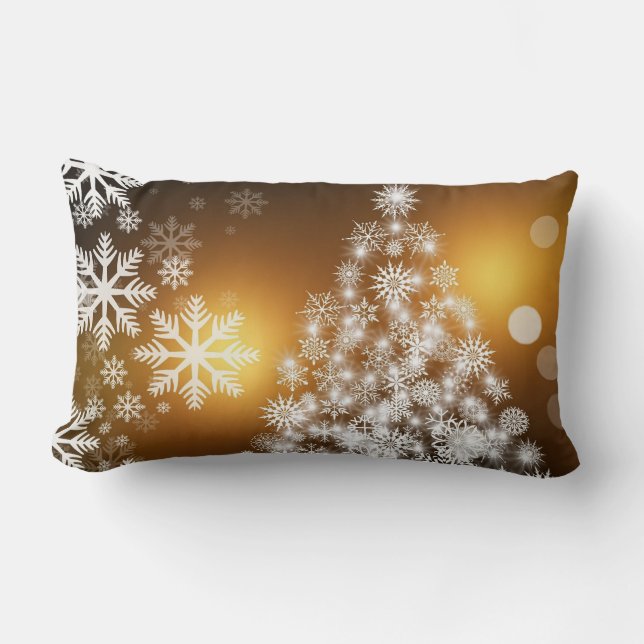 Coussin Rectangle Joyeux sapin de Noël (Recto)