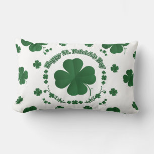 Coussin Rectangle Joyeux Shamrocks de St Patrick