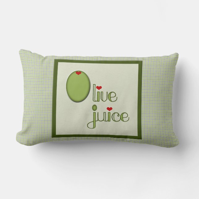 Coussin Rectangle Jus olive (Recto)