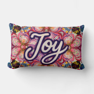 Coussin Rectangle Kaleidoscope of Joy – Colorful Floral Art Pillow 
