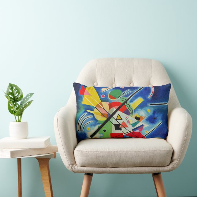 Coussin Rectangle Kandinsky - Peinture Bleue (Chaise)