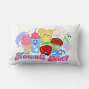 Coussin Rectangle Kawaii caractères pas mignons