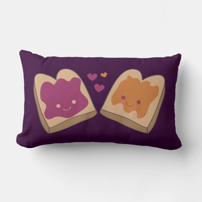 Coussin Rectangle Kawaii PB&J American Mojo Thlow Pillow (Recto)