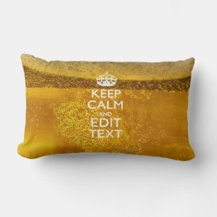 Coussin Rectangle Keep Calm and Your Text for some Cold Beer