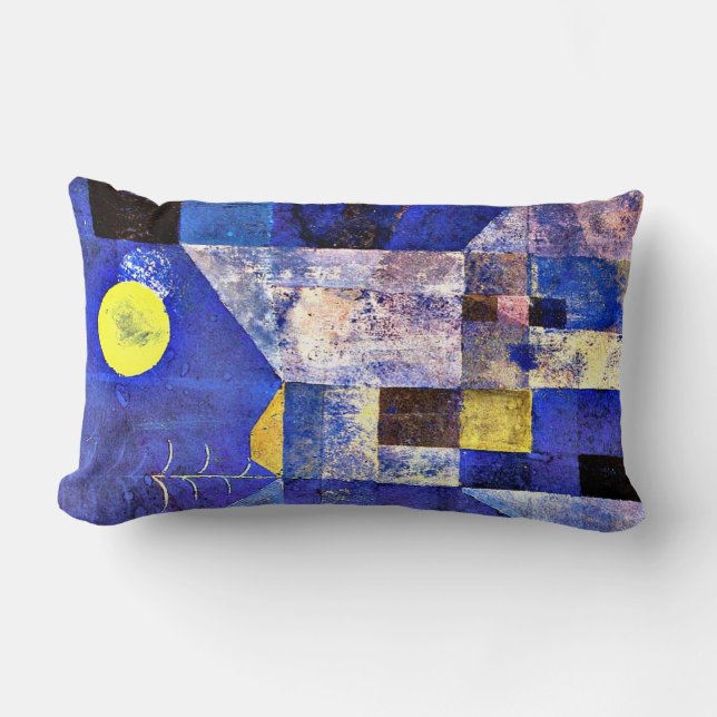 Coussin Rectangle Klee- Lumière de la lune, peinture Paul Klee (Recto)