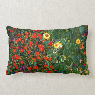 Coussin Rectangle Klimt - Jardin agricole avec tournesols