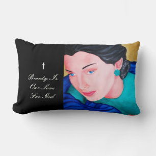 COUSSIN RECTANGLE LA BEAUTÉ EST NOTRE AMOUR POUR DIEU