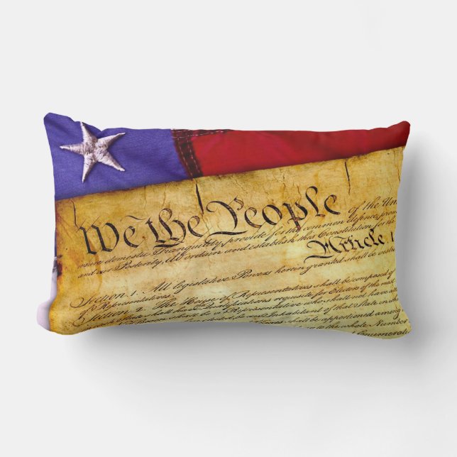 Coussin Rectangle La Constitution américaine (Recto)