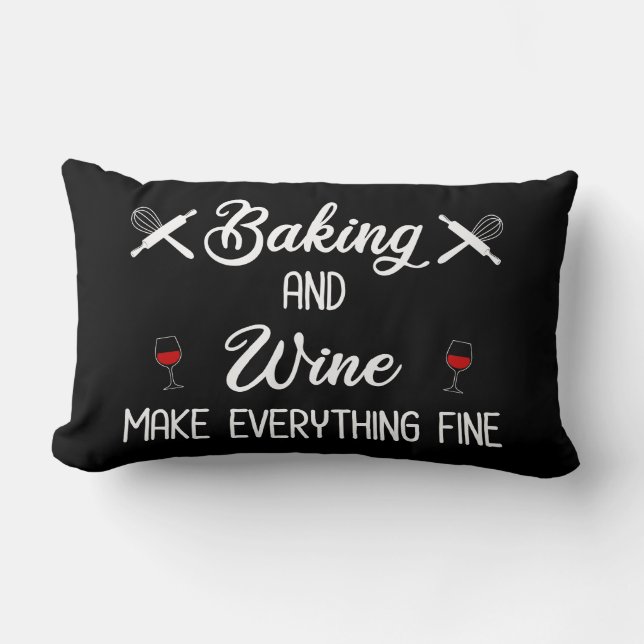 Coussin Rectangle La Cuisine Et Le Vin Font Tout Bien (Recto)