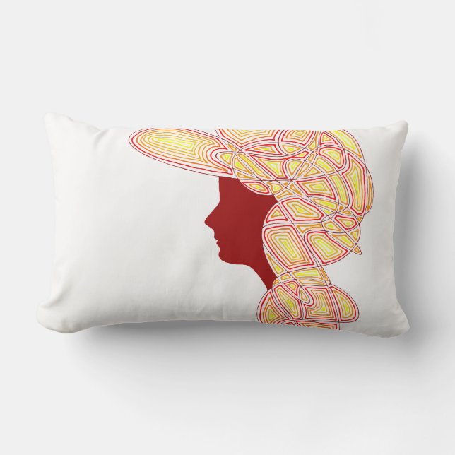 Coussin Rectangle La Dame Fière (Recto)