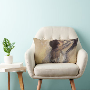 Coussin Rectangle La Danseuse d'Edgar Degas, Art Vintage de Ballerin