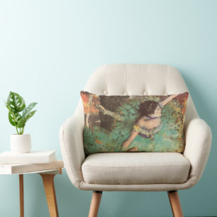 Coussin Rectangle La danseuse verte d'Edgar Degas, Ballet Vintage
