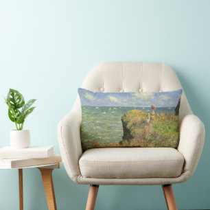Coussin Rectangle La falaise à Pourville de Claude Monet