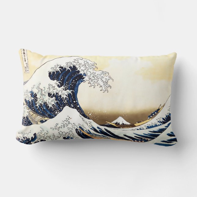 Coussin Rectangle La grande vague outre de Kanagawa (Recto)