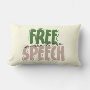 Coussin Rectangle La liberté d'expression est un droit humain