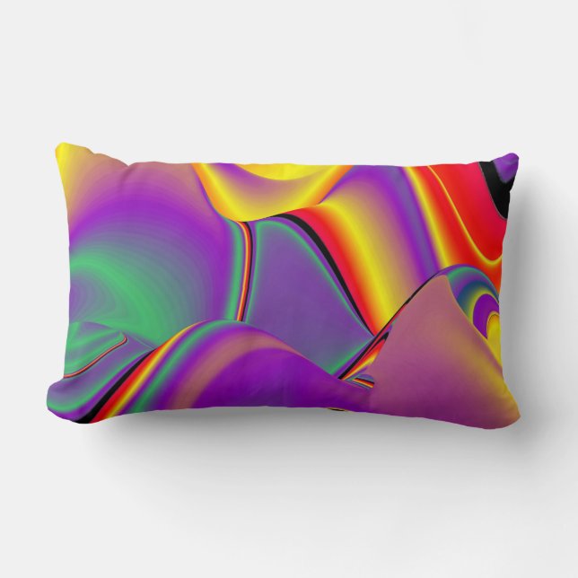 Coussin Rectangle La magie des couleurs Abstrait Rainbowart 3D (Recto)