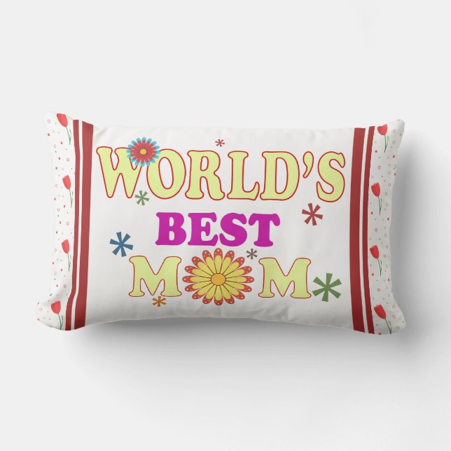 Coussin Rectangle La meilleure maman du monde (Recto)
