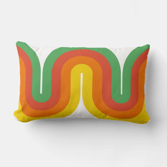 Coussin Rectangle La moitié du siècle courbe le carreau 13x21 (Recto)