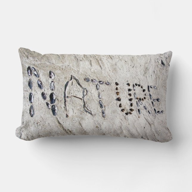 Coussin Rectangle La nature dans le sable (Recto)