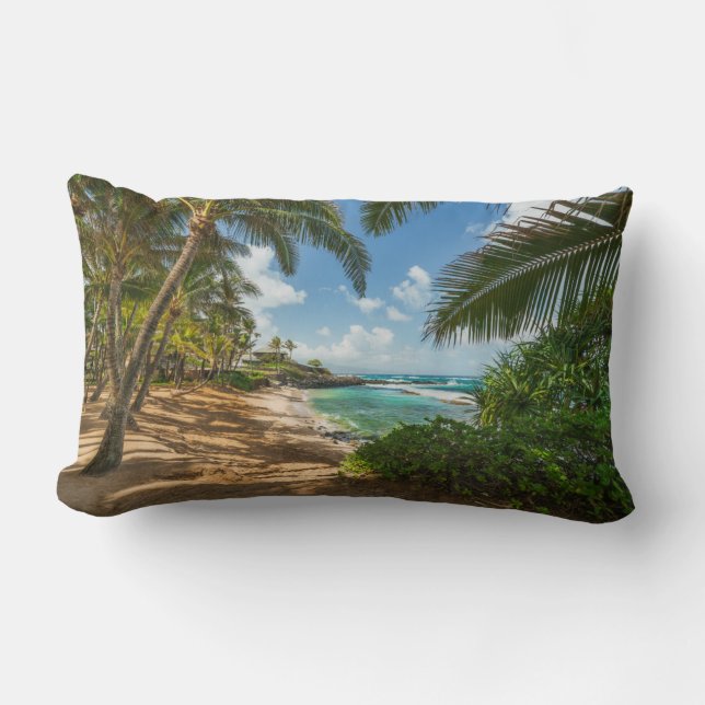 Coussin Rectangle La plage de Kuau Cove | Maui, Hawaii (Recto)