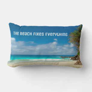 Coussin Rectangle La Plage Résout Tout