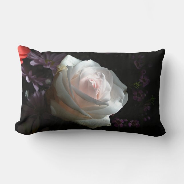 Coussin Rectangle La Rose Blanche (Recto)