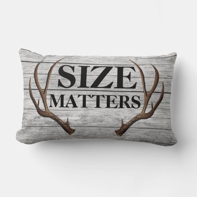 Coussin Rectangle La taille de chasse amusante compte (Recto)
