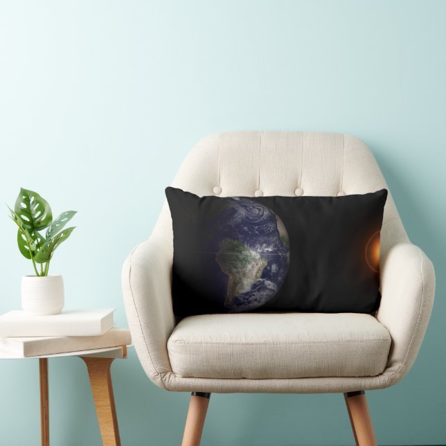 Coussin Rectangle La Terre À Son Équinoxe. (Chaise)