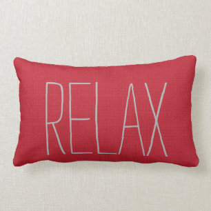 Coussin Rectangle La texture rouge rustique moderne de toile de jute