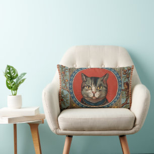 Coussin Rectangle La vie de chat vintage pour chat classique victori