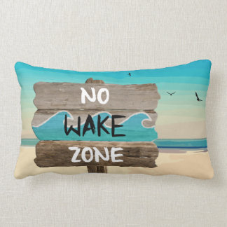 COUSSIN RECTANGLE LA VIE EST UNE PLAGE : AUCUNE ZONE DE SILLAGE