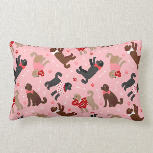 Coussin Rectangle Labradoodle / Goldendoodle Valentine Motif