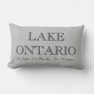 Coussin Rectangle LAC ONTARIO pas de sel pas de requin pas de soucis