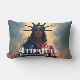 Coussin Rectangle Lady Liberty Réinventée – Un Nouveau Visage de la
