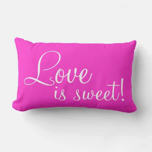 Coussin Rectangle L'amour est doux Lumbar Jeu d'Oreiller (Recto)