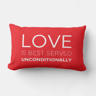 Coussin Rectangle L'Amour Est Mieux Servi Sans Condition