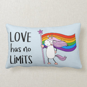 Coussin Rectangle L'amour n'a pas de limites Unicorne