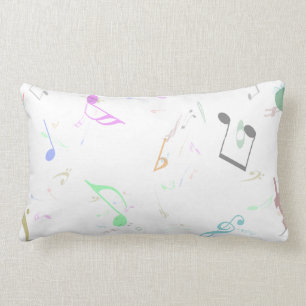 Coussin Rectangle Lancer l'oreiller avec des notes et des symboles m